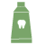 Toothpaste silhouette in green
