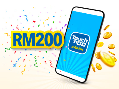 Touch ‘n Go eWallet credit worth RM200
